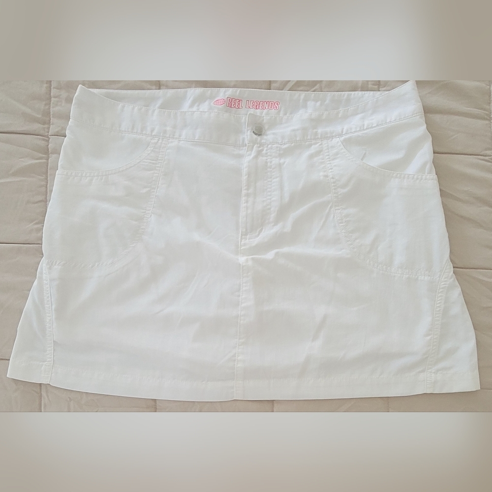 Reel Legends Skorts, White, Size 14
